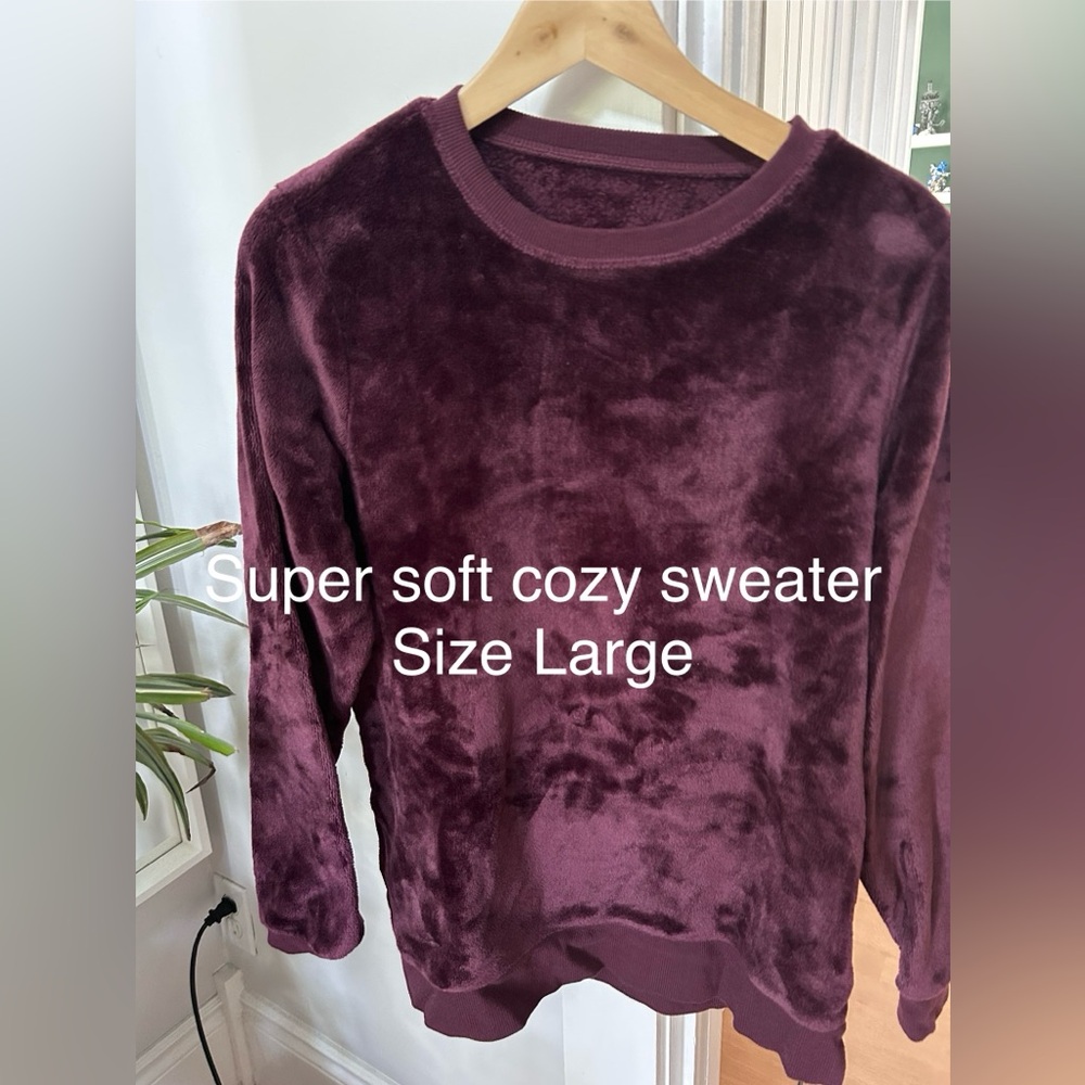 Plush Purple Sweater - Size Large